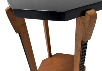 Art Deco Amsterdamse School Octagonal Pedestal Table, 1920s